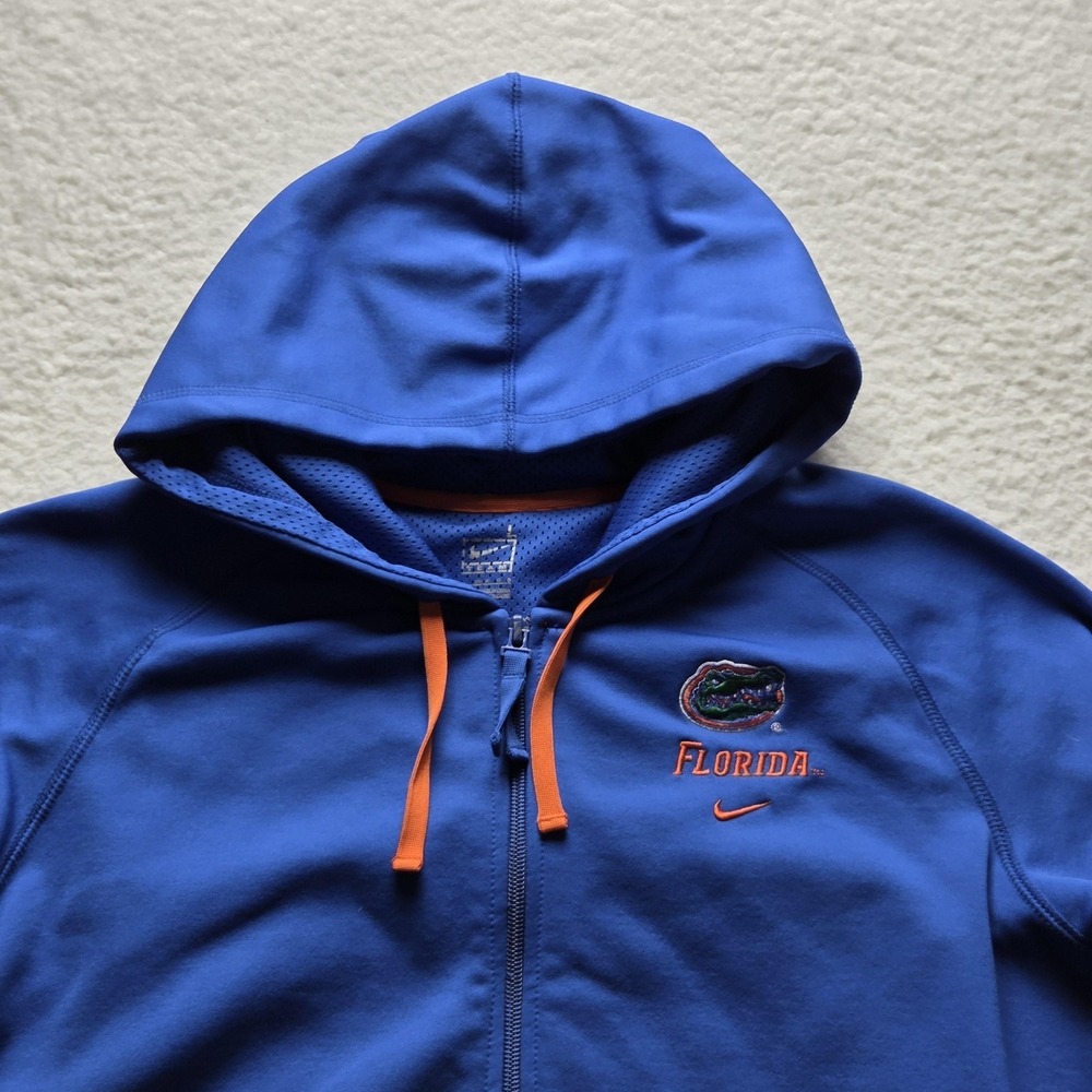 Florida Gators Sweatshirt Hoodie Womens Large Blue NCAA Football Nike Full Zip
